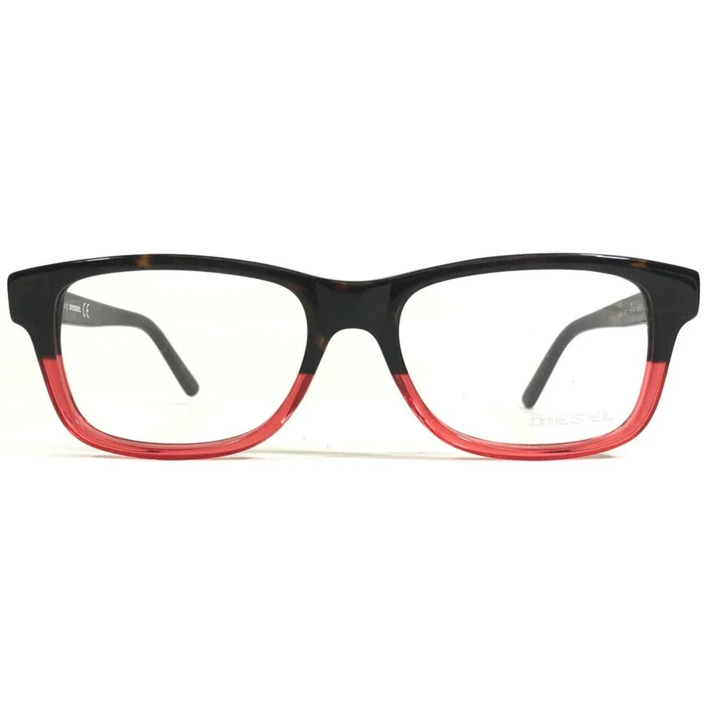 Diesel Eyeglasses Frames DL5001 col.044 Clear Red Brown Tortoise 54-17-145